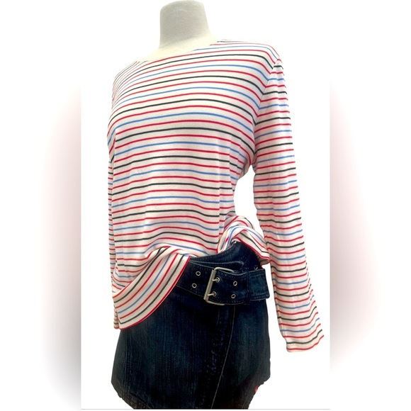 Talbots Multicolor Striped Long Sleeve Top - Picture 3 of 6
